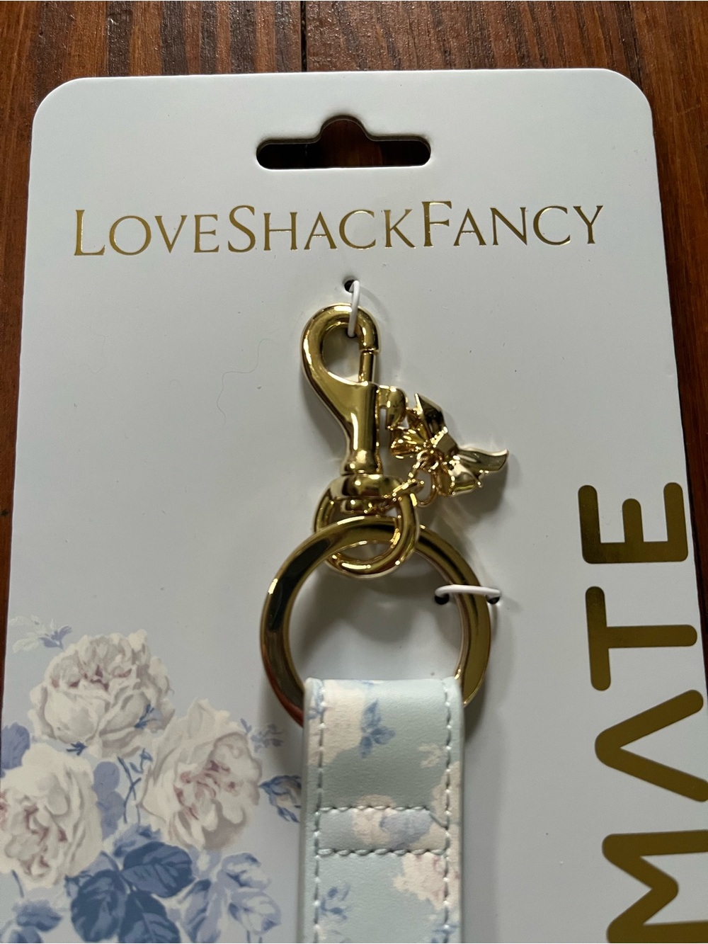 LoveShackFancy CASE•MATE Light Blue Floral Keychain Charm Strap NWT Listing 1 - Picture 2 of 6